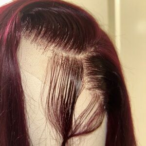 Elegant Straight #99J 5x5 Closure Wig